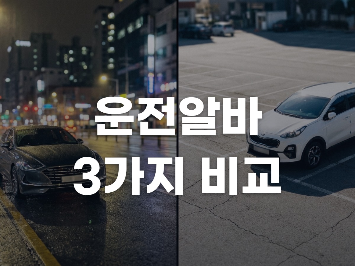 운전알바 처음이라면 3가지 비교